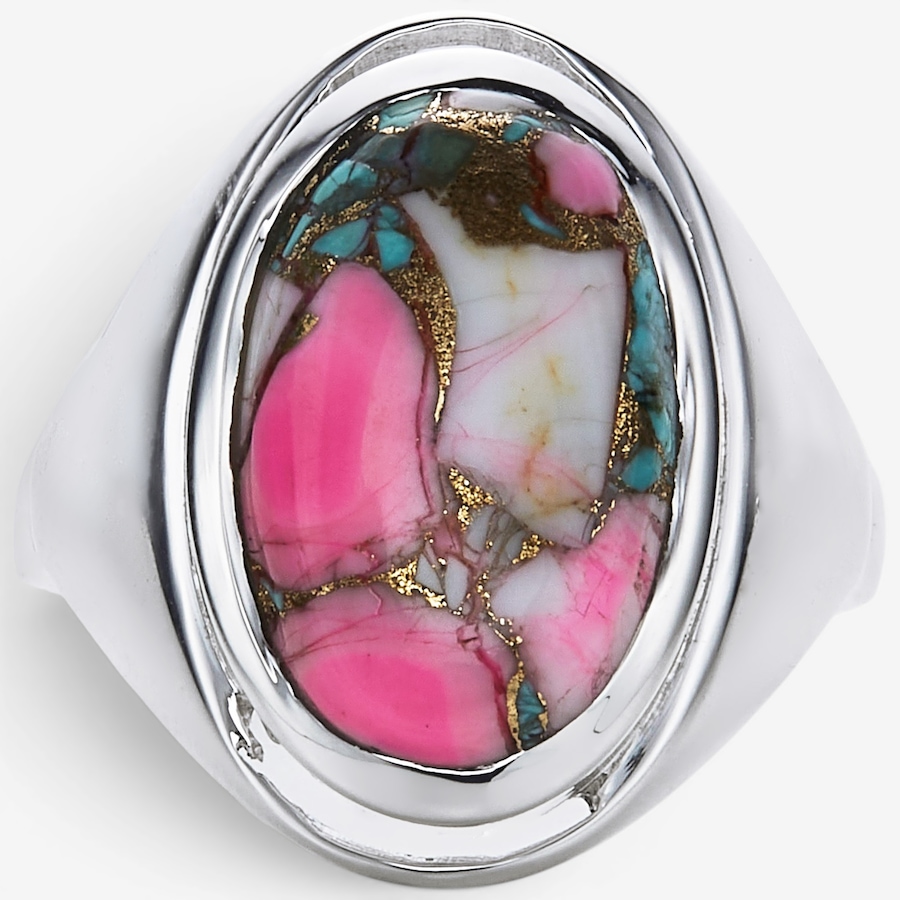 Image 116078_CCTRQ.jpg, Product 116-078 / Price $229.99, Himalayan Gems Sterling Silver Oval Gemstone Ring from Himalayan Gems on TSC.ca's Jewellery department