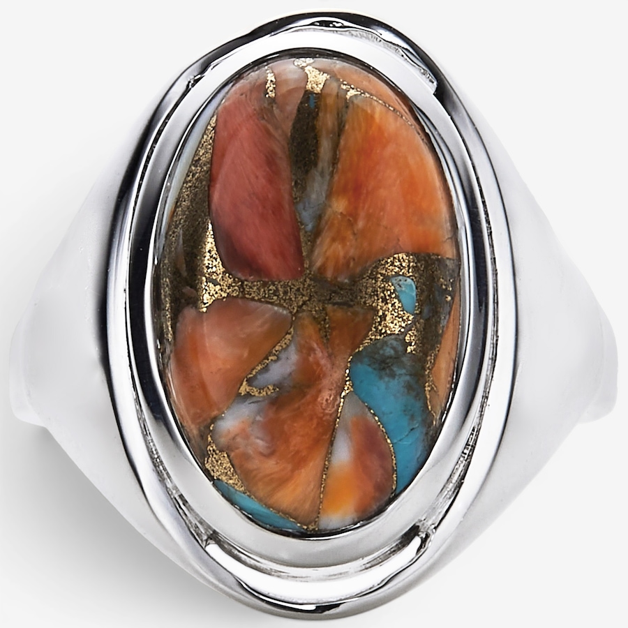Image 116078_SPYOY.jpg, Product 116-078 / Price $229.99, Himalayan Gems Sterling Silver Oval Gemstone Ring from Himalayan Gems on TSC.ca's Jewellery department