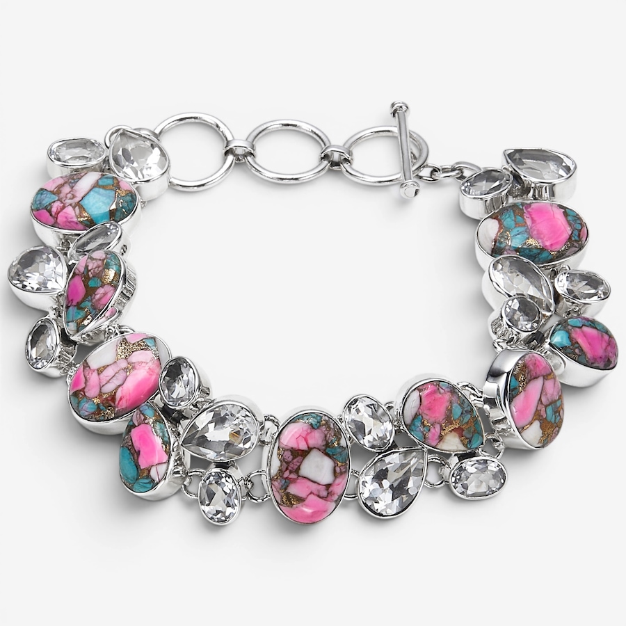 Image 116081_CCTWP.jpg, Product 116-081 / Price $899.99, Himalayan Gems Sterling Silver Gemstone Toggle Bracelet from Himalayan Gems on TSC.ca's Jewellery department