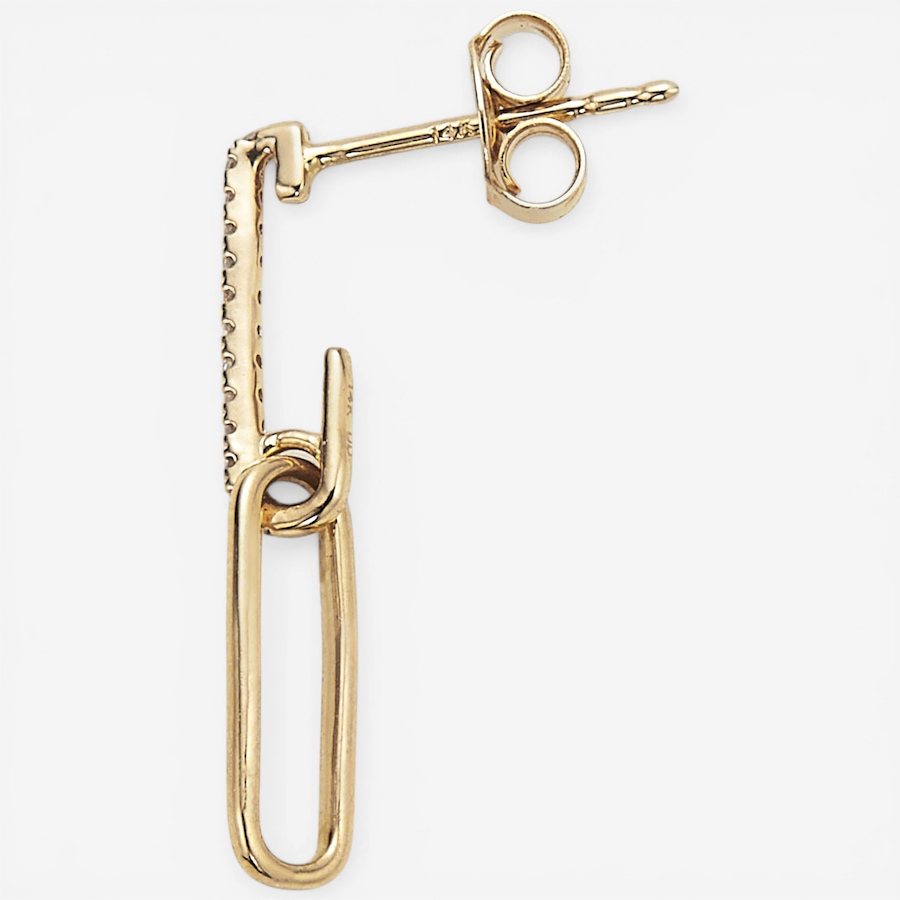 Image 116086_ALTMORE1.jpg, Product 116-086 / Price $599.88, 14K Yellow Gold Paperclip Diamond Drop Earrings from The Vault on TSC.ca's Jewellery department