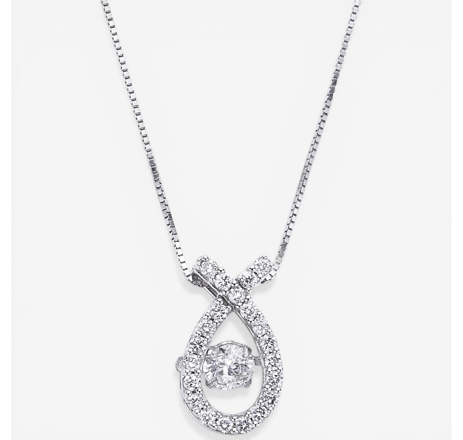 Image 116089.jpg, Product 116-089 / Price $1,499.99, 14K White Gold Diamond Dancing Pendant with Chain from The Vault on TSC.ca's Jewellery department