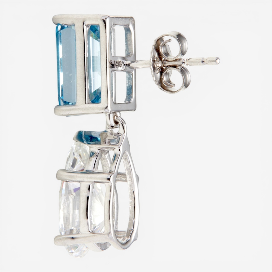 Image 116091_ALTMORE1.jpg, Product 116-091 / Price $7,899.99, EVERA Diamonds Couture Collection 14K White Gold Multi Shape Blue and White Diamond Dangle Earrings from Evera Diamonds on TSC.ca's Jewellery department