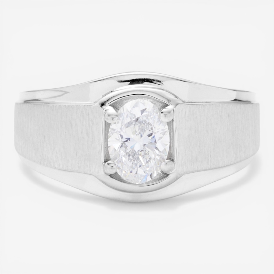 Image 116100.jpg, Product 116-100 / Price $2,599.99, EVERA Diamonds Couture Collection 10K White Gold Oval Diamond Men's Ring from Evera Diamonds on TSC.ca's Jewellery department