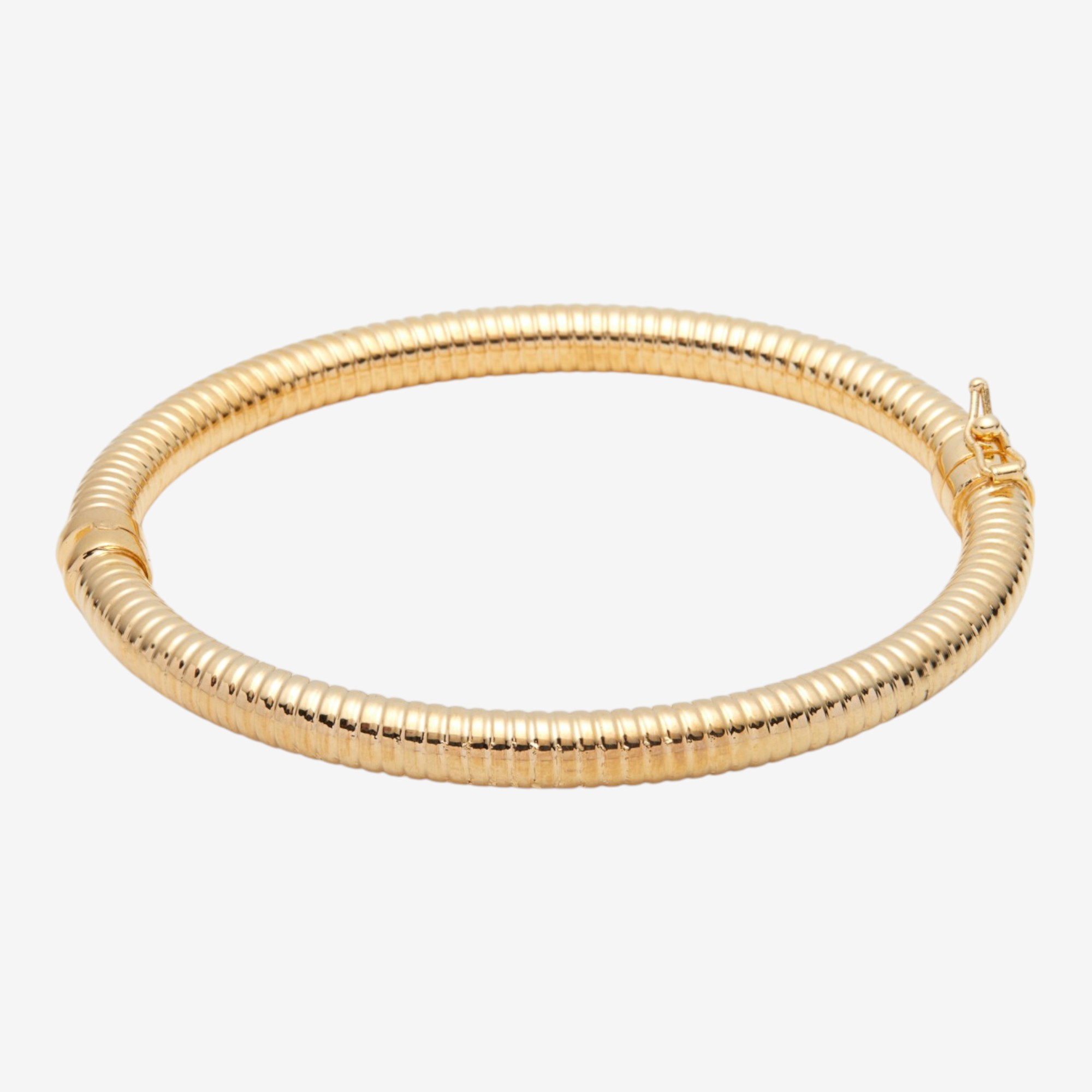Etrusca Gioielli 18K Yellow Gold Plate Tubagos Bangle - TSC.ca