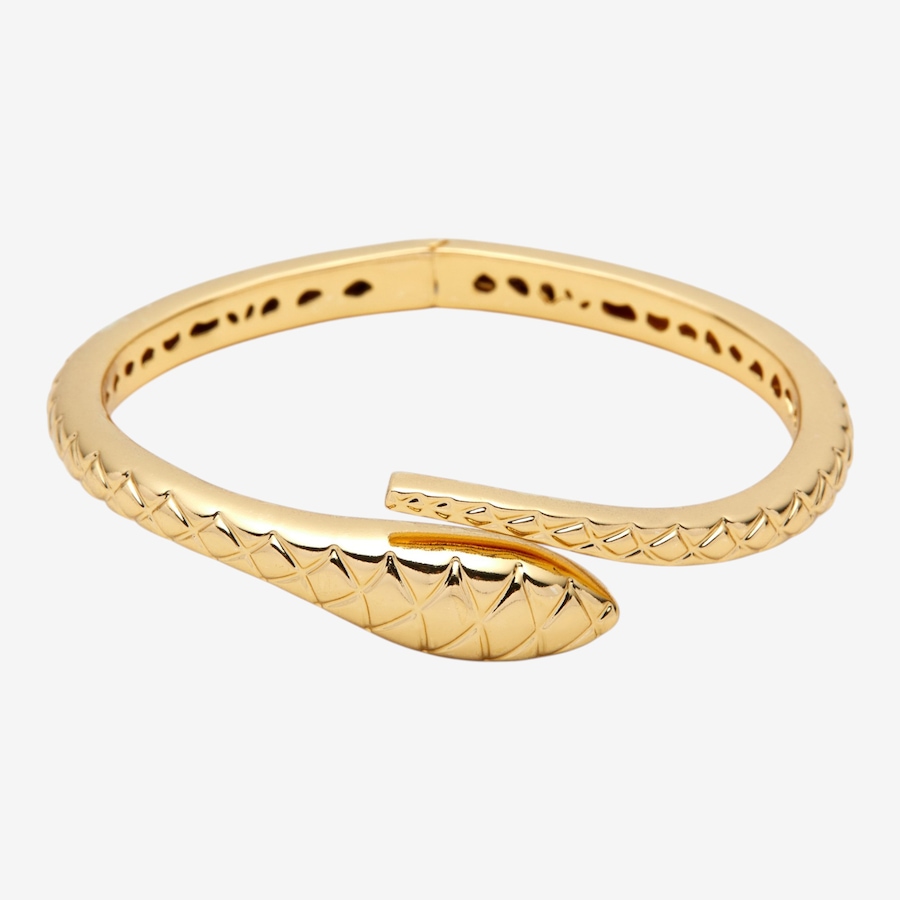 Image 116110.jpg, Product 116-110 / Price $249.99, Etrusca Gioielli 18K Yellow Gold Plate Snake Textured Bangle from Etrusca Jewellery on TSC.ca's Jewellery department
