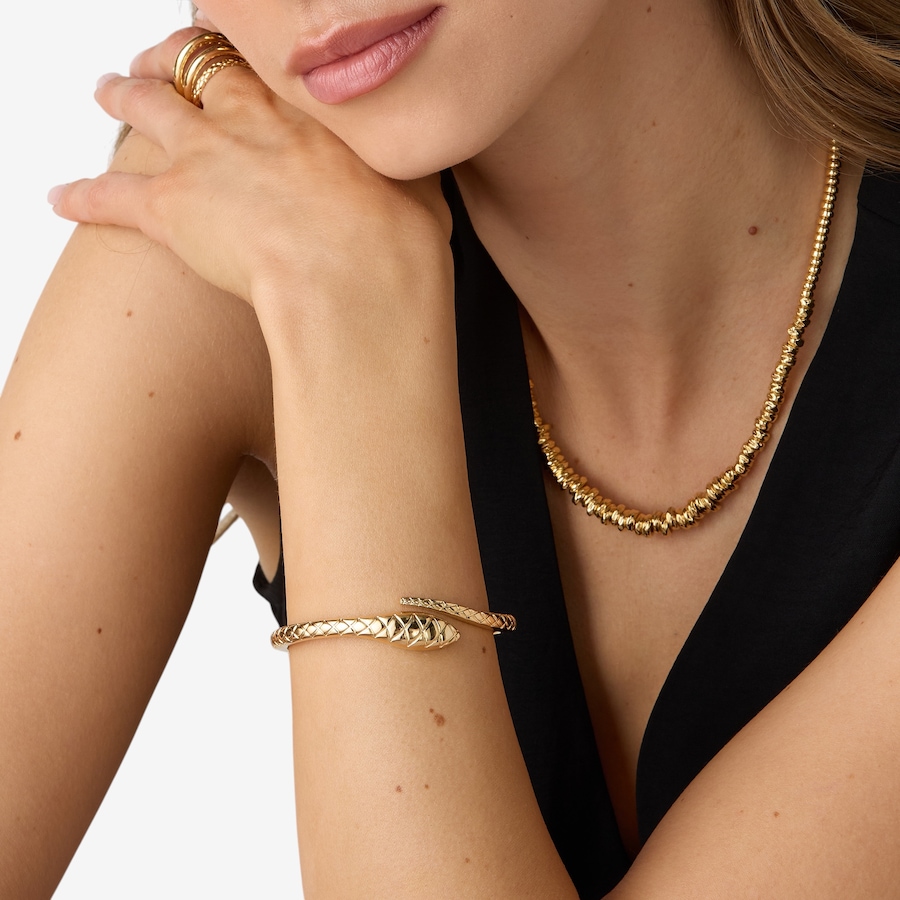 Image 116110_ALTMORE3.jpg, Product 116-110 / Price $249.99, Etrusca Gioielli 18K Yellow Gold Plate Snake Textured Bangle from Etrusca Jewellery on TSC.ca's Jewellery department