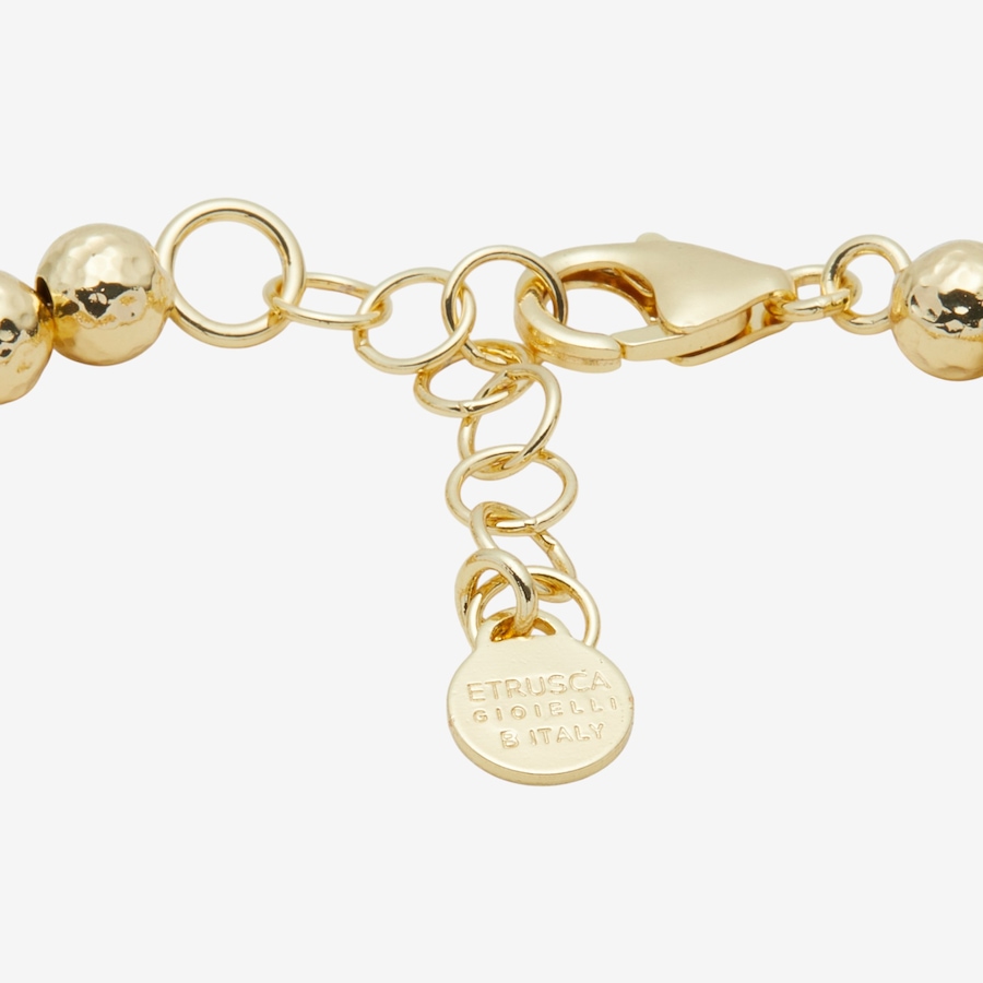 Image 116116_ALTMORE1.jpg, Product 116-116 / Price $59.99, Etrusca Gioielli 18K Yellow Gold Plate Satin Hammered 6mm Bead Bracelet from Etrusca Jewellery on TSC.ca's Jewellery department