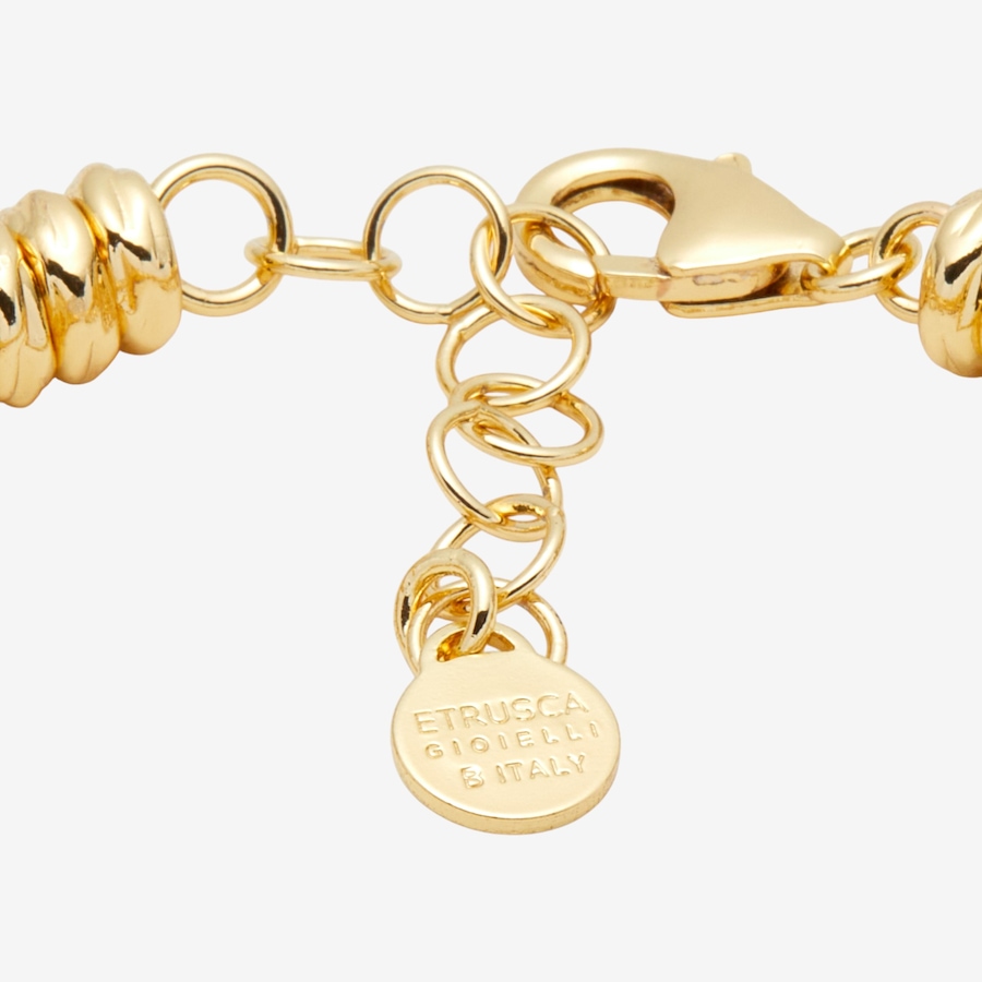Image 116118_ALTMORE1.jpg, Product 116-118 / Price $119.99, Etrusca Gioielli 18K Yellow Gold Plate Alternate Textured Roundel and Shiny Bead Bracelet from Etrusca Jewellery on TSC.ca's Jewellery department