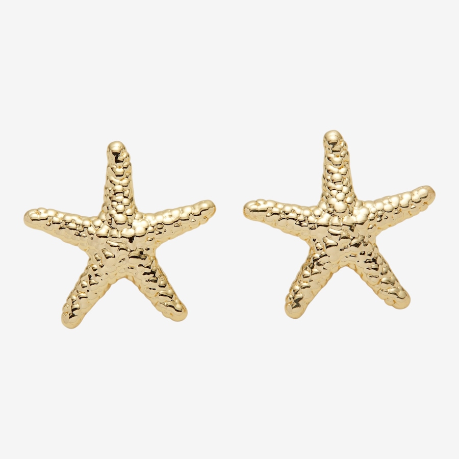 Image 116124.jpg, Product 116-124 / Price $119.99, Etrusca Gioielli 18K Yellow Gold Plate Textured Starfish Earrings from Etrusca Jewellery on TSC.ca's Jewellery department