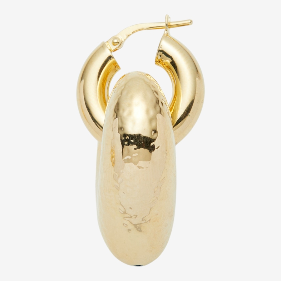 Image 116126_ALTMORE1.jpg, Product 116-126 / Price $179.99, Etrusca Gioielli 18K Yellow Gold Plate Tube Hoop Earrings with Electroform Heart Charm from Etrusca Jewellery on TSC.ca's Jewellery department