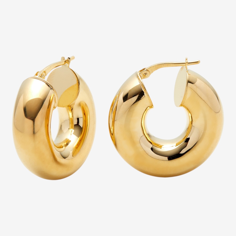 Image 116129.jpg, Product 116-129 / Price $119.99, Etrusca Gioielli 18K Yellow Gold Plate Shiny Tube Hoop Earrings from Etrusca Jewellery on TSC.ca's Jewellery department