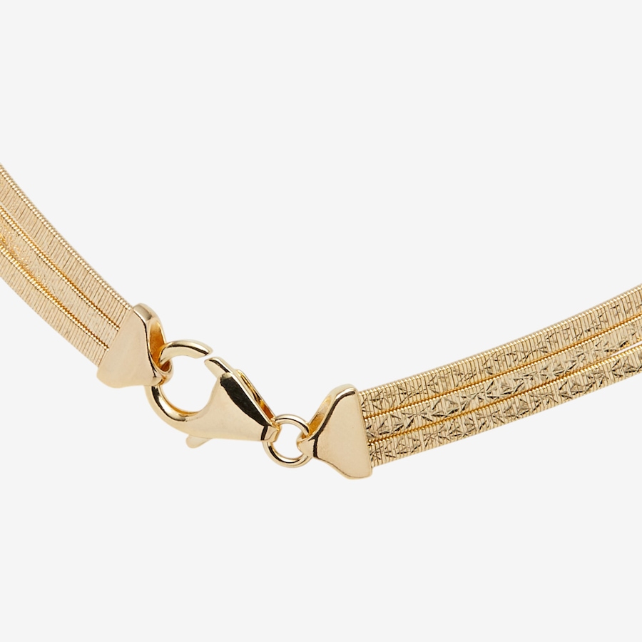 Image 116130_ALTMORE2.jpg, Product 116-130 / Price $179.99, Etrusca Gioielli 18K Yellow Gold Plate Three-Strand Graduated Diamond Cut Necklace from Etrusca Jewellery on TSC.ca's Jewellery department