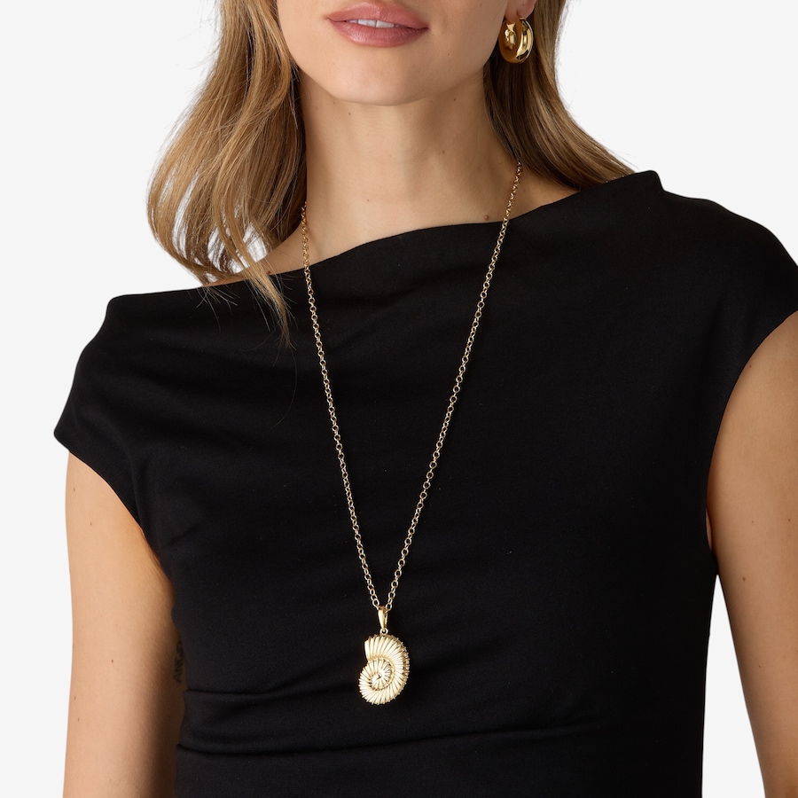 Image 116133_ALTMORE3.jpg, Product 116-133 / Price $139.99, Etrusca Gioielli 18K Yellow Gold Plate Shell Pendant Necklace from Etrusca Jewellery on TSC.ca's Jewellery department