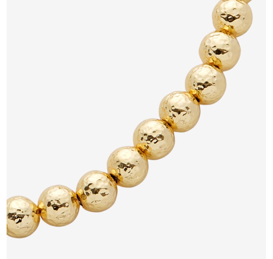 Image 116138_ALTMORE1.jpg, Product 116-138 / Price $199.99, Etrusca Gioielli 18K Yellow Gold Plate Hammered 8mm Bead Choker Necklace from Etrusca Jewellery on TSC.ca's Jewellery department