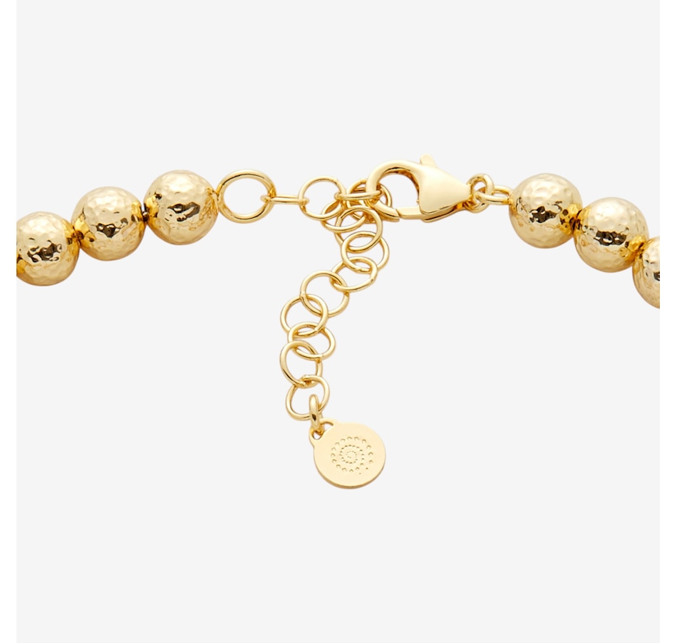 Image 116138_ALTMORE2.jpg, Product 116-138 / Price $199.99, Etrusca Gioielli 18K Yellow Gold Plate Hammered 8mm Bead Choker Necklace from Etrusca Jewellery on TSC.ca's Jewellery department
