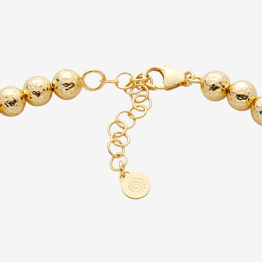 Image 116138_ALTMORE2.jpg, Product 116-138 / Price $179.99, Etrusca Gioielli 18K Yellow Gold Plate Hammered 8mm Bead Choker Necklace from Etrusca Jewellery on TSC.ca's Jewellery department