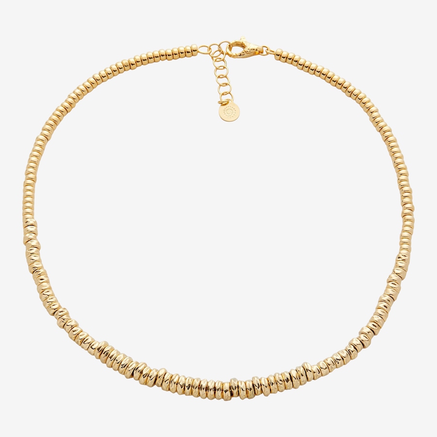 Image 116139.jpg, Product 116-139 / Price $229.99, Etrusca Gioielli 18K Yellow Gold Plate Alternate Textured Roundel and Shiny Bead Necklace from Etrusca Jewellery on TSC.ca's Jewellery department