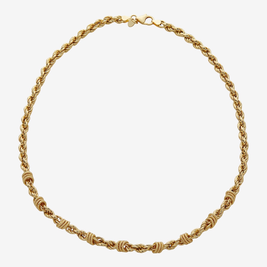 Image 116141.jpg, Product 116-141 / Price $179.99, Etrusca Gioielli 18K Yellow Gold Plate Polish Textured Fancy Rope Necklace from Etrusca Jewellery on TSC.ca's Jewellery department