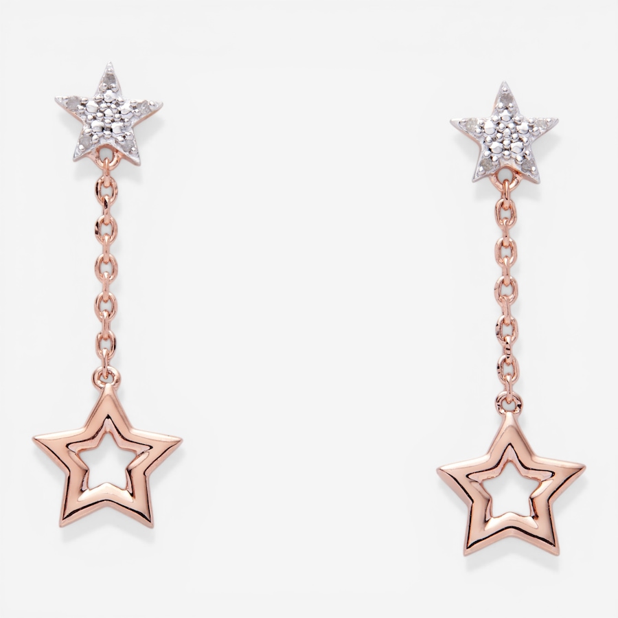 Image 116156_RSGP.jpg, Product 116-156 / Price $89.99, Colours of Diamonds Sterling Silver Star Drop Earrings from Colours of Diamonds on TSC.ca's Jewellery department