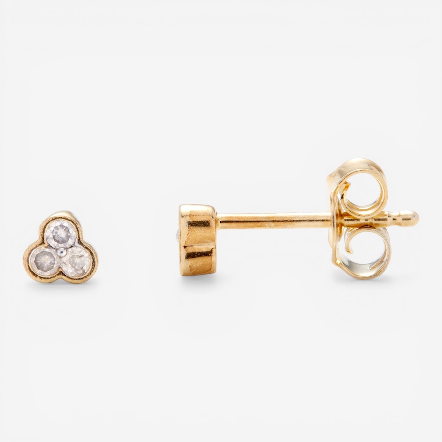 Image 116157.jpg, Product 116-157 / Price $89.99, Colours of Diamonds Sterling Silver/Yellow Gold Trio Stud Diamond Earrings from Colours of Diamonds on TSC.ca's Jewellery department