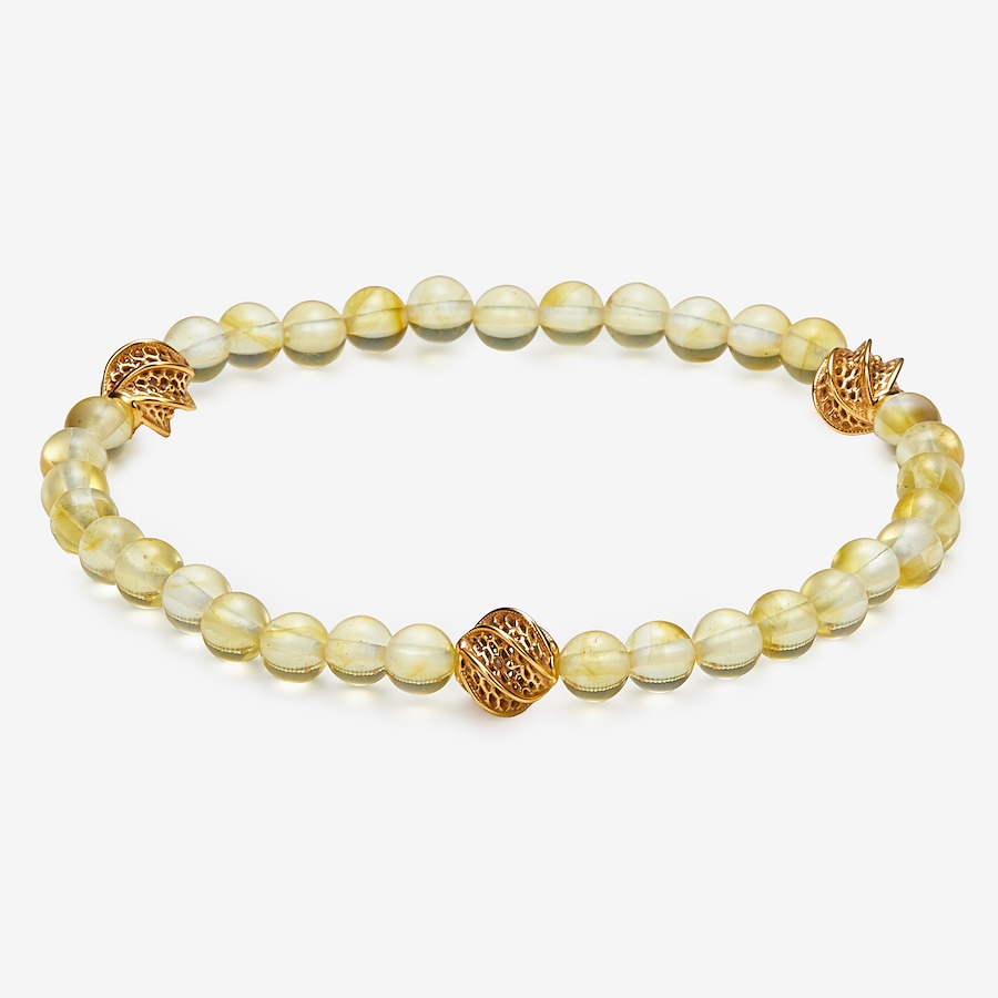Image 116166_LEMGP.jpg, Product 116-166 / Price $79.99, Amber Extraordinaire Sterling Silver Amber Swirl Stretch Bracelet from Amber Extraordinaire on TSC.ca's Jewellery department