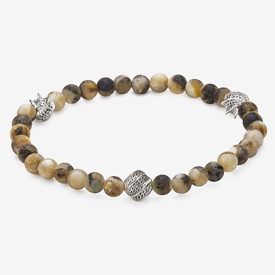Image 116166_SIMBL.jpg, Product 116-166 / Price $79.99, Amber Extraordinaire Sterling Silver Amber Swirl Stretch Bracelet from Amber Extraordinaire on TSC.ca's Jewellery department