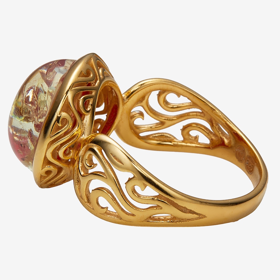 Image 116168_ALTMORE1.jpg, Product 116-168 / Price $99.99, Amber Extraordinaire Sterling Silver Amber Round Cabachon Ring from Amber Extraordinaire on TSC.ca's Jewellery department