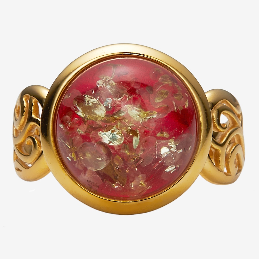 Image 116168_REDGP.jpg, Product 116-168 / Price $99.99, Amber Extraordinaire Sterling Silver Amber Round Cabachon Ring from Amber Extraordinaire on TSC.ca's Jewellery department