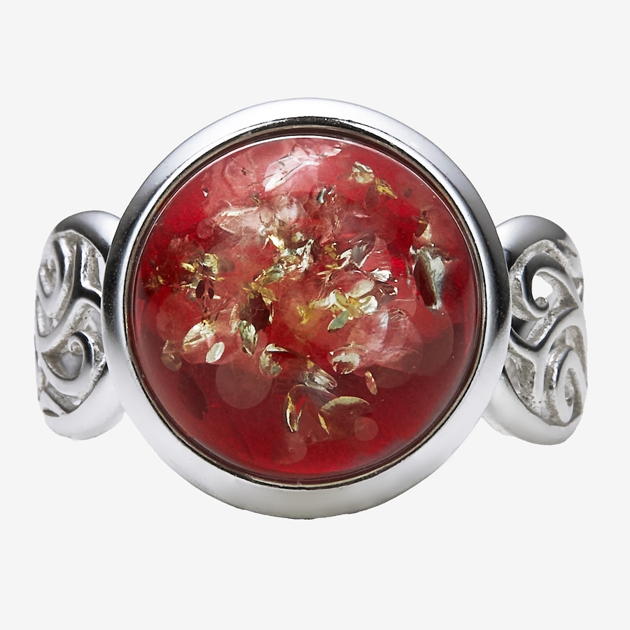 Image 116168_RSI.jpg, Product 116-168 / Price $99.99, Amber Extraordinaire Sterling Silver Amber Round Cabachon Ring from Amber Extraordinaire on TSC.ca's Jewellery department