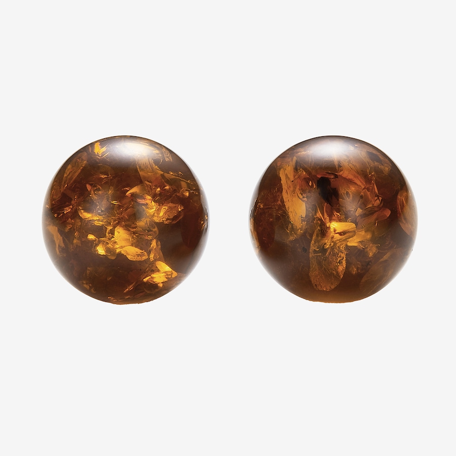 Image 116233_COG.jpg, Product 116-233 / Price $89.99, Amber Extraordinaire Sterling Silver Amber Ball Stud 15mm Earrings from Amber Extraordinaire on TSC.ca's Jewellery department