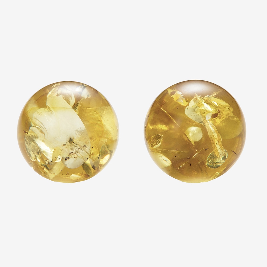 Image 116233_LEM.jpg, Product 116-233 / Price $89.99, Amber Extraordinaire Sterling Silver Amber Ball Stud 15mm Earrings from Amber Extraordinaire on TSC.ca's Jewellery department
