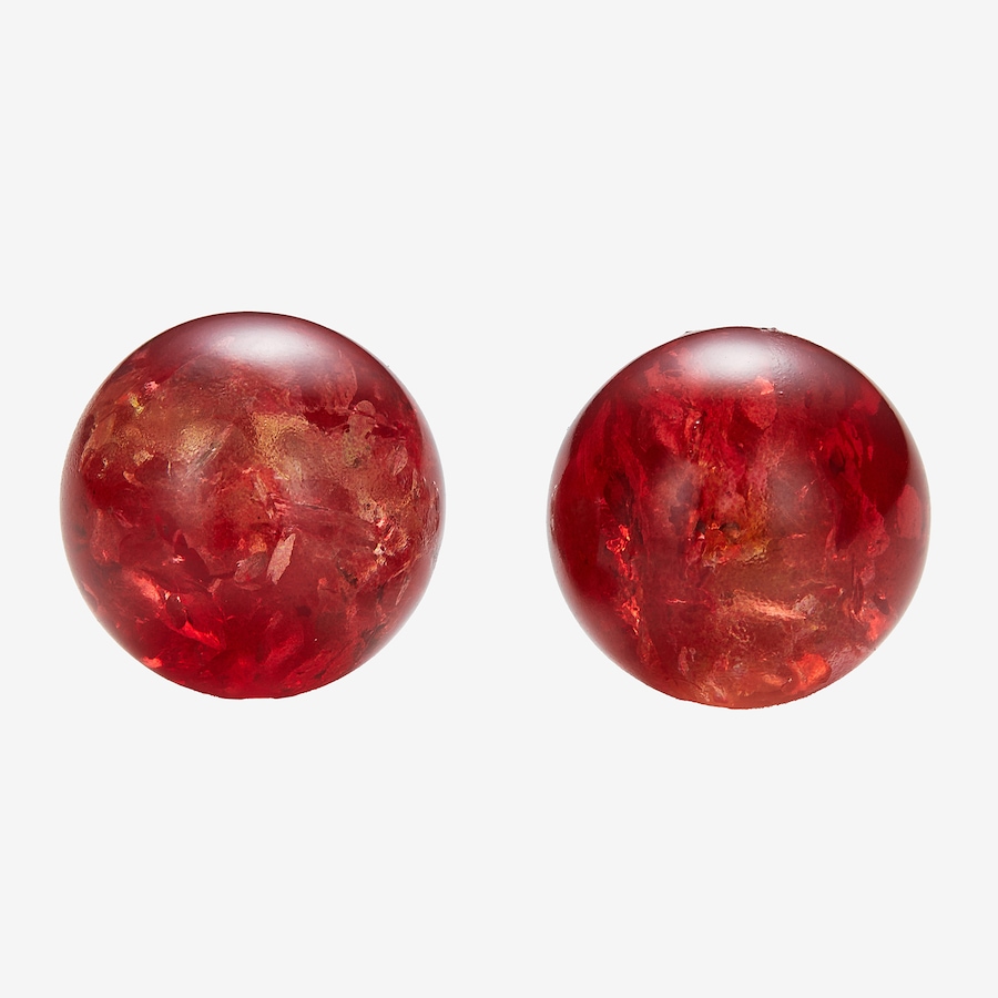 Image 116233_RED.jpg, Product 116-233 / Price $89.99, Amber Extraordinaire Sterling Silver Amber Ball Stud 15mm Earrings from Amber Extraordinaire on TSC.ca's Jewellery department