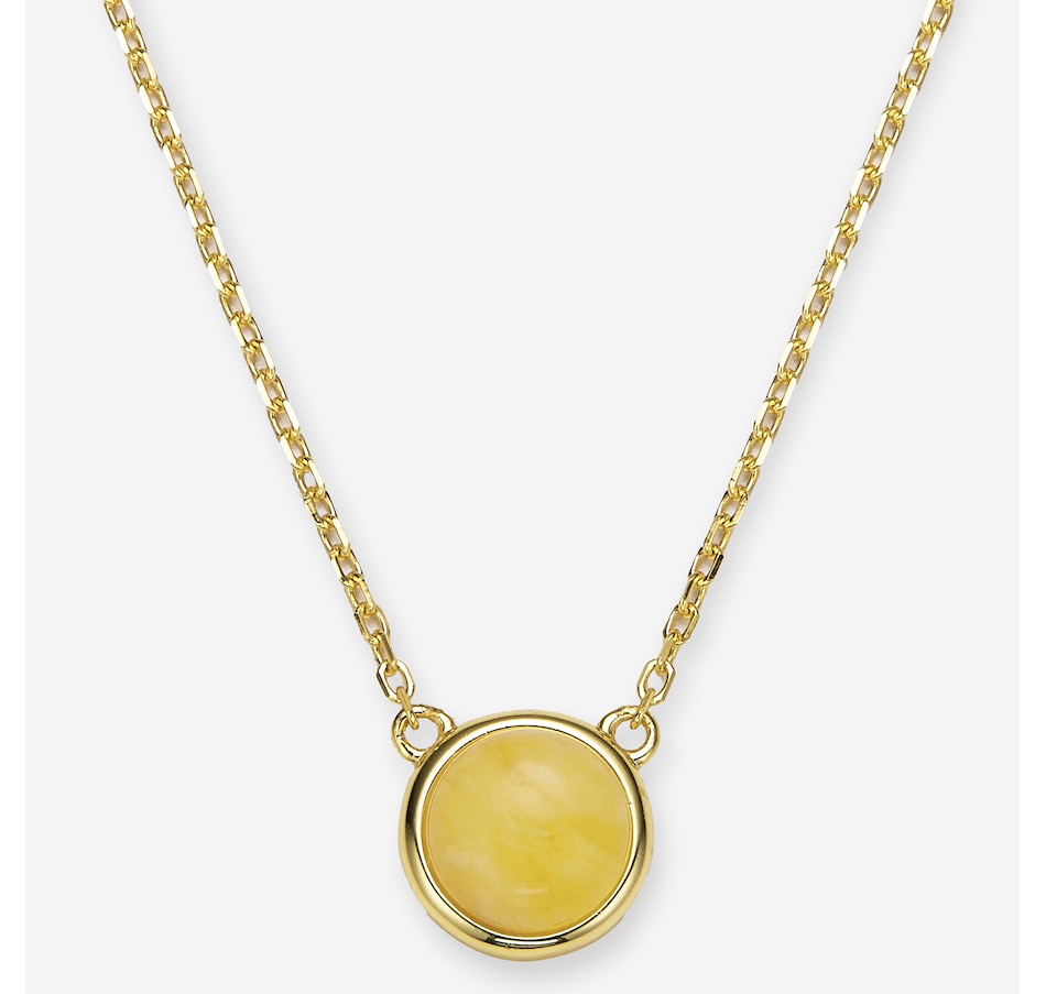 Image 116237.jpg, Product 116-237 / Price $69.99, Amber Extraordinaire Sterling Silver Round Amber Solitaire Necklace from Amber Extraordinaire on TSC.ca's Jewellery department