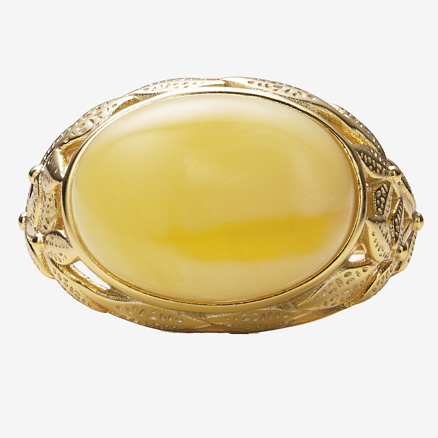 Image 116238.jpg, Product 116-238 / Price $99.99, Amber Extraordinaire Sterling Silver Amber East West Ring from Amber Extraordinaire on TSC.ca's Jewellery department