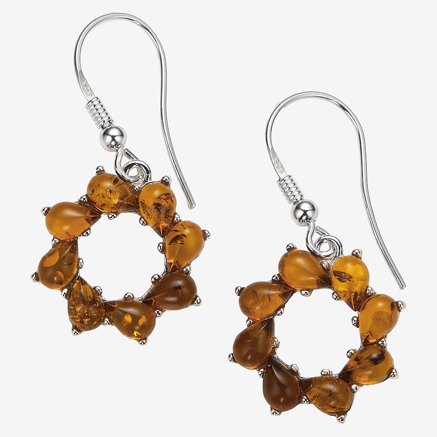 Image 116240_COG.jpg, Product 116-240 / Price $79.99, Sterling Silver Multi Teardrop Earrings from Amber Extraordinaire on TSC.ca's Jewellery department
