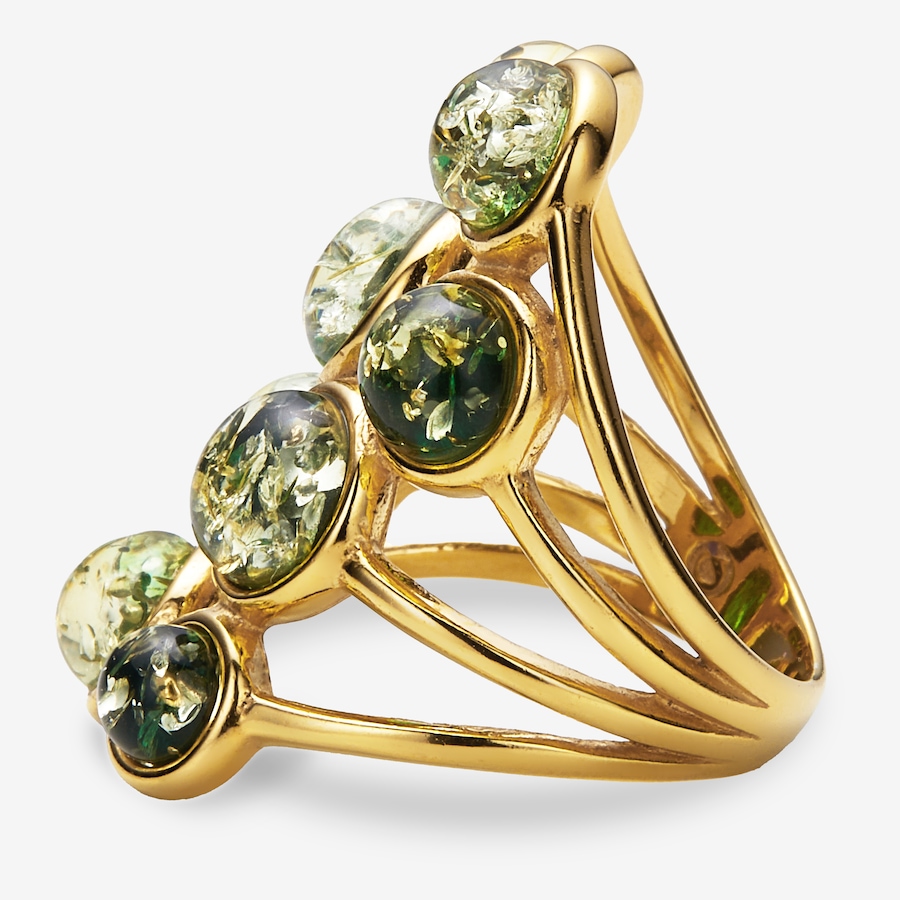 Image 116241_ALTMORE1.jpg, Product 116-241 / Price $129.99, Amber Extraordinaire Sterling Silver Multi Stone Amber Ring from Amber Extraordinaire on TSC.ca's Jewellery department