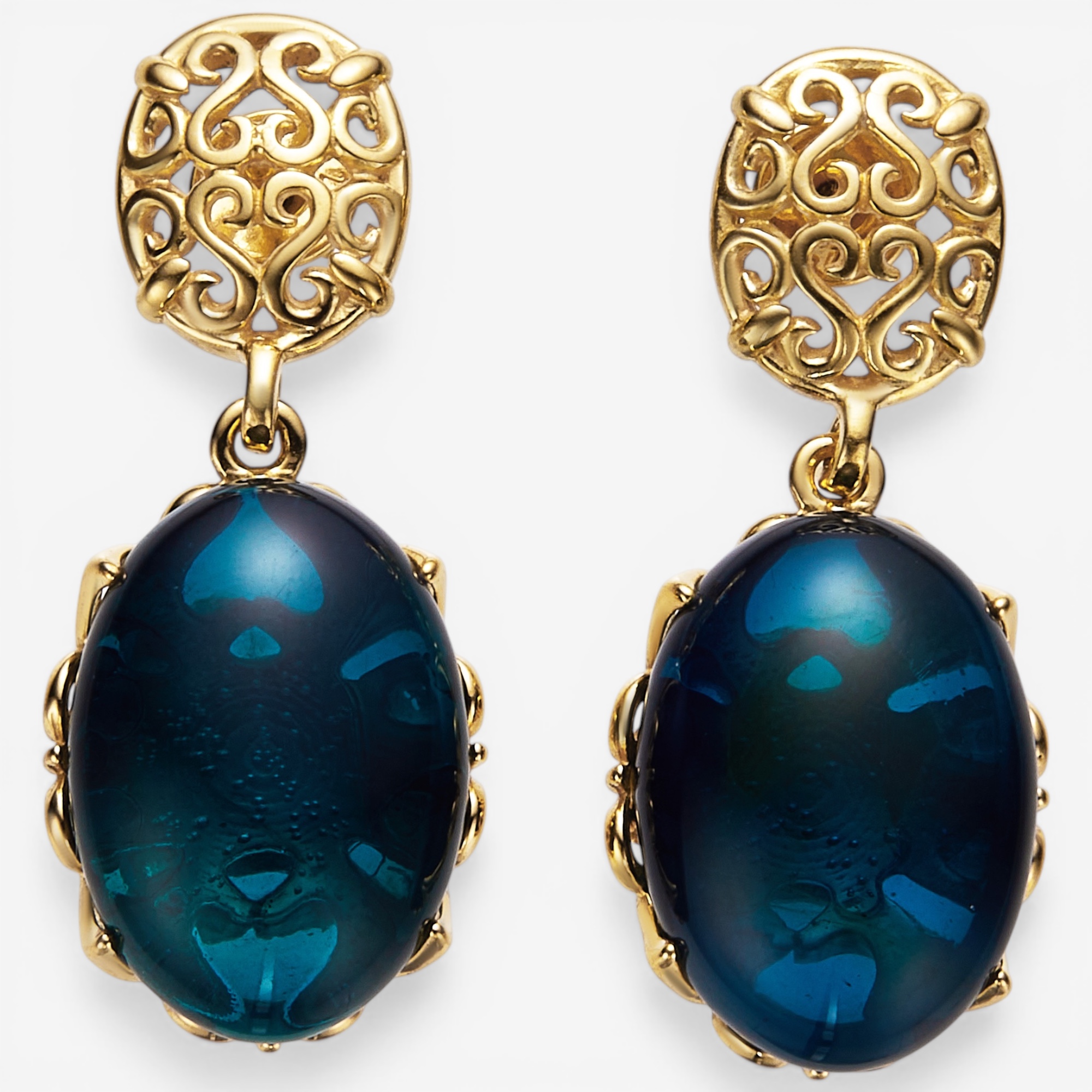 Amber Extraordinaire Sterling Silver Oval Drop Earrings - TSC.ca