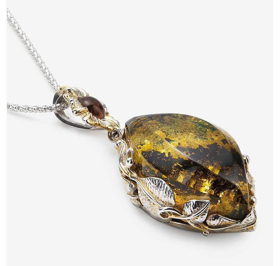 Image 116251_ALTMORE1.jpg, Product 116-251 / Price $739.99, Amber Extraordinaire Sterling Silver Handmade Collection Green Amber Pendant from Amber Extraordinaire on TSC.ca's Jewellery department