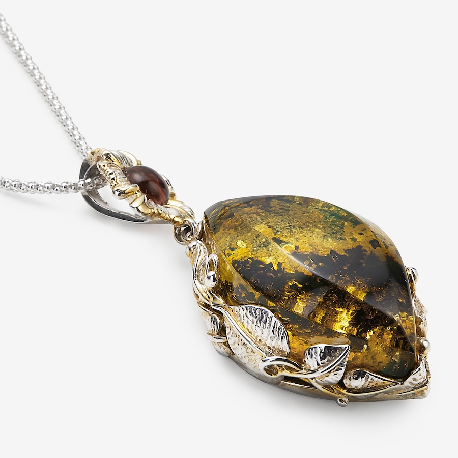 Image 116251_ALTMORE1.jpg, Product 116-251 / Price $649.99, Amber Extraordinaire Sterling Silver Handmade Collection Green Amber Pendant from Amber Extraordinaire on TSC.ca's Jewellery department