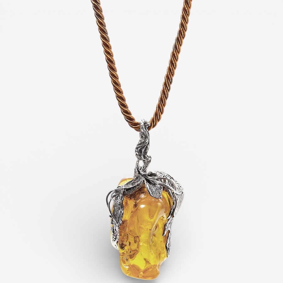 Image 116264.jpg, Product 116-264 / Price $1,599.99, Amber Extraordinaire Sterling Silver Handmade Collection Raw Cognac Amber Pendant from Amber Extraordinaire on TSC.ca's Jewellery department