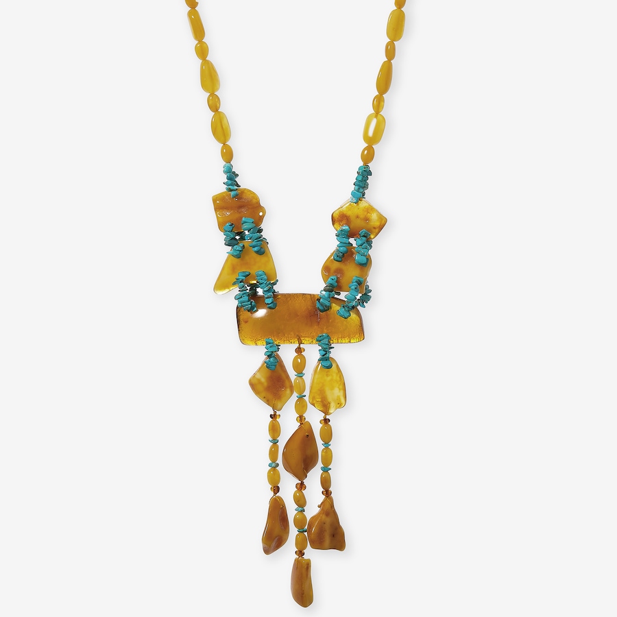 Image 116269.jpg, Product 116-269 / Price $569.99, Amber Extraordinaire Artisan Collection Multi Amber And Turquoise Necklace from Amber Extraordinaire on TSC.ca's Jewellery department