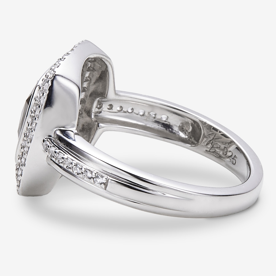 Image 116298_ALTMORE1.jpg, Product 116-298 / Price $699.99, Canadian Ammolite Gems Sterling Silver Ammolite Cushion Double Halo Ring With White Topaz Accents from Canadian Ammolite Gems on TSC.ca's Jewellery department