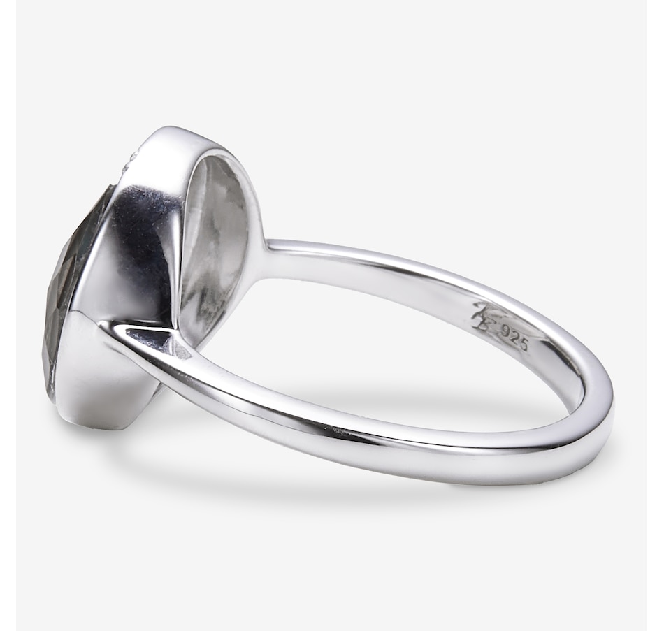 Image 116299_ALTMORE1.jpg, Product 116-299 / Price $449.99, Canadian Ammolite Gems Sterling Silver Marquise Ammolite Ring With White Topaz Accents from Canadian Ammolite Gems on TSC.ca's Jewellery department