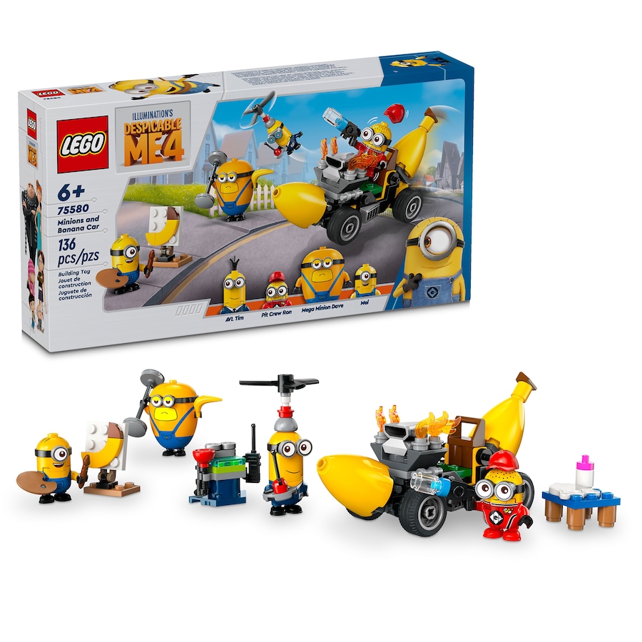 Image 116395.jpg, Product 116-395 / Price $32.99, LEGO® Despicable Me 4 Minions and Banana Car (75580) from Lego on TSC.ca's Toys & Hobbies department