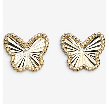 Stefano Oro 14K Yellow Gold Shaped Stud Earrings