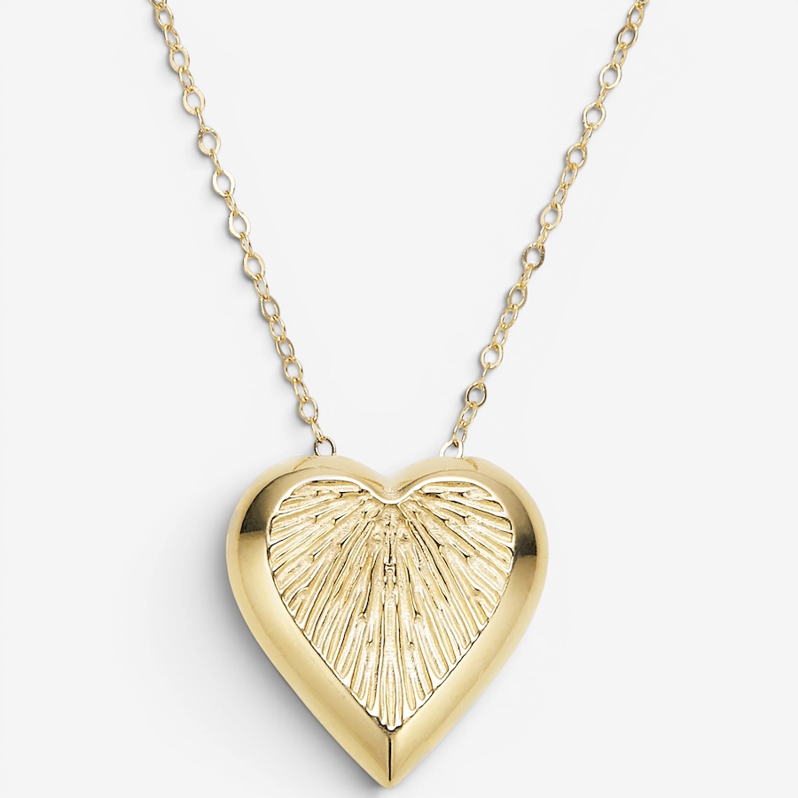 Image 116429.jpg, Product 116-429 / Price $899.99, Stefano Oro 14K Yellow Gold 3D Heart Diamond Cut Inside Necklace from Stefano Oro on TSC.ca's Jewellery department