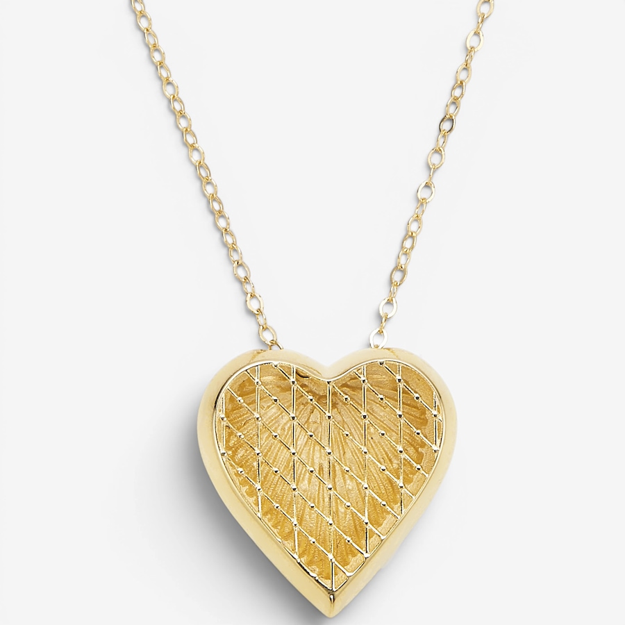 Image 116429_ALTMORE1.jpg, Product 116-429 / Price $899.99, Stefano Oro 14K Yellow Gold 3D Heart Diamond Cut Inside Necklace from Stefano Oro on TSC.ca's Jewellery department