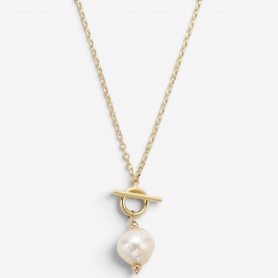 Image 116437.jpg, Product 116-437 / Price $899.99, Stefano Oro 14K Yellow Gold Organic Pearl T-Bar Necklace from Stefano Oro on TSC.ca's Jewellery department