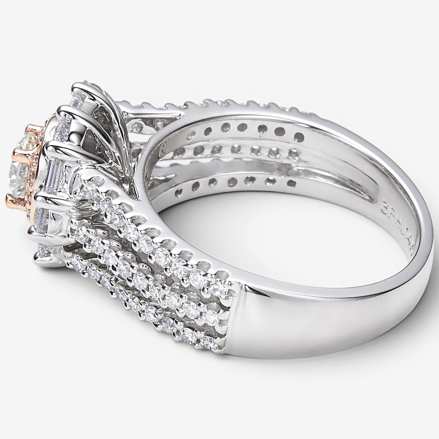 Image 116456_ALTMORE1.jpg, Product 116-456 / Price $5,499.99, 14K Two Tone Gold Multi Shape Diamond Halo Ring from The Vault on TSC.ca's Jewellery department