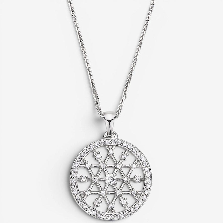 Image 116457.jpg, Product 116-457 / Price $1,949.99, 14K White Gold Diamond Circle Pendant with Chain from The Vault on TSC.ca's Jewellery department
